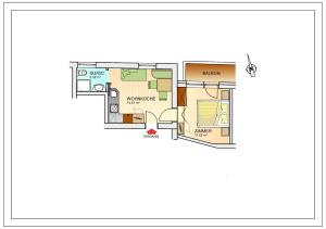 The floor plan of Apart Corona