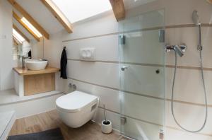 a bathroom with a toilet and a shower at Situs Residence in Split +43 photos