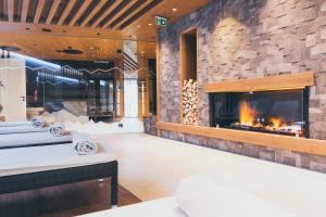 Posezení v ubytování PUR Suites & Chalets
