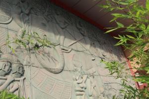 帕玛酒店外面的花园