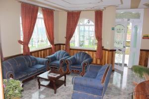 Posezení v ubytování Hostal Mirador de Otavalo