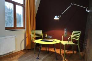 A seating area at Hotel Kokořín