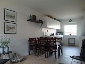 Kuchyň nebo kuchyňský kout v ubytování Hals Hotel ferielejlighed