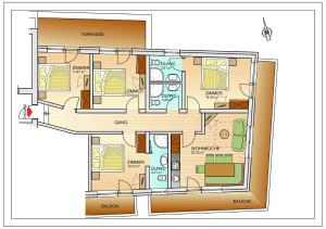 The floor plan of Apart Corona