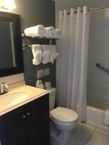A bathroom at Whitman Motor Lodge