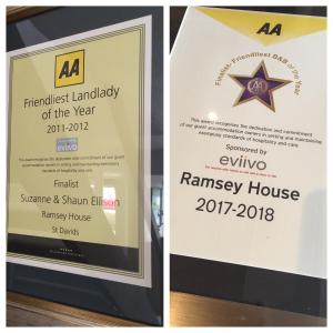 Сертификат, награда, вывеска или другой документ, выставленный в Ramsey House - Luxury Licensed B&B - Parking and Guest Lounge