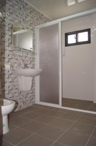 Koupelna v ubytování Shimmer B&B
