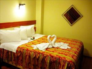 Katil atau katil-katil dalam bilik di Hostal Los Andes