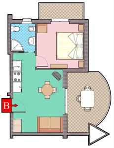Půdorys ubytování Residence Blumarine