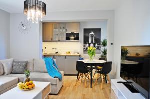 Η κουζίνα ή μικρή κουζίνα στο Luxury Marina Apartment