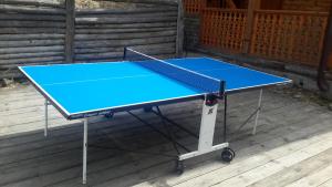 リストヴャンカにあるSinilga MiniHotelのデッキに座る青い卓球台
