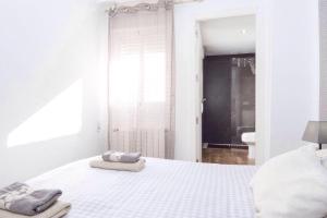 Cama o camas de una habitación en Apartamento Terraza en Paz