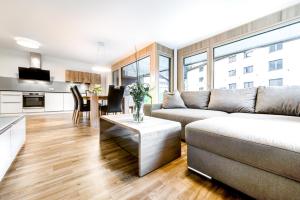 Kuchyňa alebo kuchynka v ubytovaní Gartenappartment de Luxe by A-Appartments