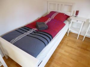 Säng eller sängar i ett rum på Ferienwohnung Jansen "Eins"