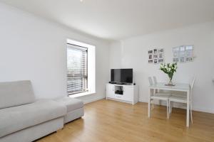 TV a/nebo společenská místnost v ubytování Edinburgh Seaside Apartment + 3 fotografie