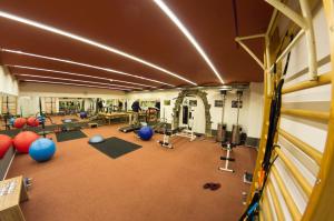 Fitness centrum a/nebo fitness zařízení v ubytování Wellness Hotel Hukvaldy POLOPENZE A WELLNESS V CENĚ