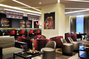 A seating area at Uptown Palace