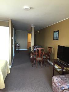 TV a/nebo společenská místnost v ubytování Hotel Apart Colón