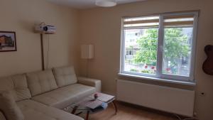 sala de estar con sofá y ventana en The Wild Fig en Shumen