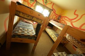 um quarto com 2 beliches num quarto em Hostel Cruz del Sur em Ushuaia