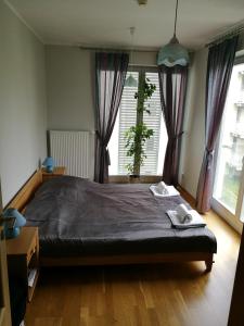 Cama o camas de una habitación en Apartament Świnoujście Casa Marina SPA