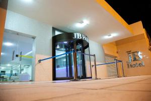 an entrance to a hotel with an open door at JB Hotel in Petrolina