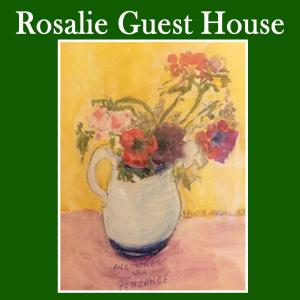 ein Bild einer Vase mit Blumen darin in der Unterkunft Rosalie Guest House in Penzance
