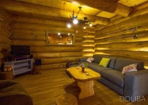 Posezení v ubytování Country House Doliba