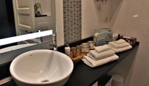 A bathroom at Belvárosi Apartmanszálló - Kiskunfélegyháza