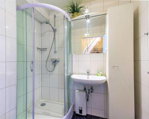 Koupelna v ubytování Ferienwohnung Ihr Zuhause am Meer