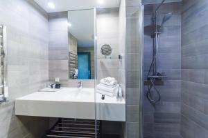 Koupelna v ubytování Zoltners Hotel