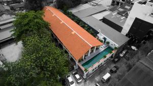 an overhead view of a building with an orange roof at Muntri Grove in George Town