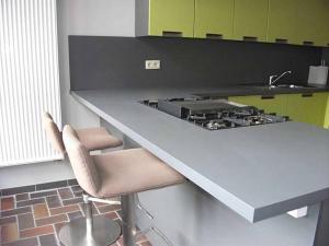 Kuchyň nebo kuchyňský kout v ubytování Geldmunt Apartment
