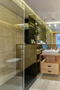 Koupelna v ubytování Chandolin Boutique Hotel