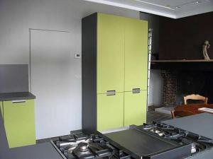 Kuchyň nebo kuchyňský kout v ubytování Geldmunt Apartment