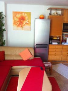 salon z kanapą i obrazem na ścianie w obiekcie Apartment Beni w Medulinie