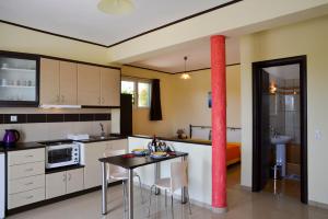 A kitchen or kitchenette at Cavo Plako Villas