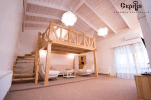 Postel nebo postele na pokoji v ubytování Hotel Skrinya