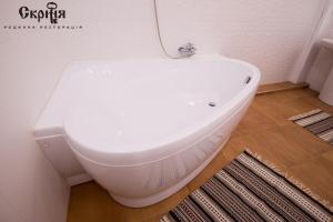 Koupelna v ubytování Hotel Skrinya