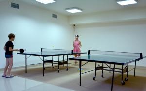 Stolní tenis v ubytování Blue Sevan Hotel nebo okolí