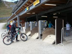 a person on a bike at a gas station at Ferienwohnungen Luge - Winterberg in Winterberg