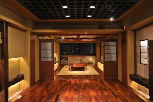 
A seating area at Khaosan Tokyo Samurai
