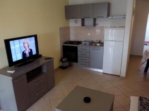 Kuchyň nebo kuchyňský kout v ubytování Apartments Jurjevic