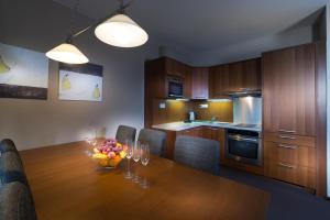 Kuchyň nebo kuchyňský kout v ubytování Apartmán Chrúst