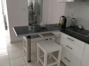 Kuchyň nebo kuchyňský kout v ubytování Spile Rooms Lukas