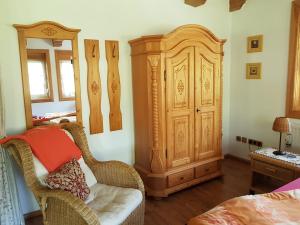 Postel nebo postele na pokoji v ubytování Ferienwohnung Zum Heuschober