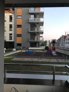 Balkón alebo terasa v ubytovaní Widok na Mazury Apartament przy Porcie