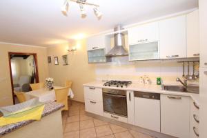 Kuchyň nebo kuchyňský kout v ubytování Apartments Pataj
