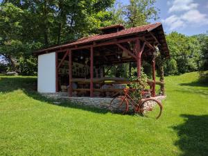 Vonkajšia záhrada v ubytovaní Guest house Magyar Route 66
