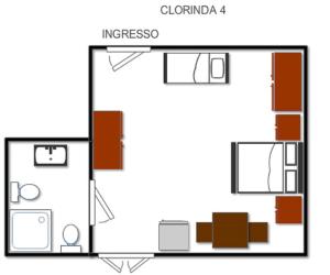 Půdorys ubytování Clorinda - Immobilevante
